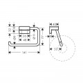 Тримач туалетного паперу Hansgrohe ADDSTORIS 41771670 чорного матового кольору - Фото 1